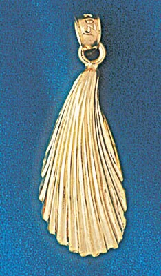 Dazzlers Jewelry Seashell Shell Pendant Necklace Charm Bracelet in Yellow, White or Rose Gold 259, …