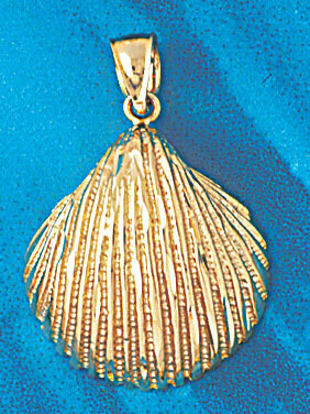 Dazzlers Jewelry Seashell Shell Pendant Necklace Charm Bracelet in Yellow, White or Rose Gold 245, …