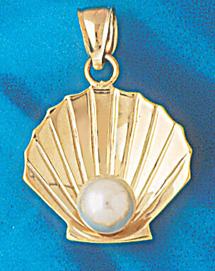 Dazzlers Jewelry Seashell Shell Pendant Necklace Charm Bracelet in Yellow, White or Rose Gold 242, …