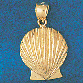 Dazzlers Jewelry Seashell Shell Pendant Necklace Charm Bracelet in Yellow, White or Rose Gold 240, …