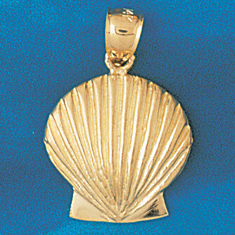 Dazzlers Jewelry Seashell Shell Pendant Necklace Charm Bracelet in Yellow, White or Rose Gold 239, …