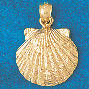 Dazzlers Jewelry Seashell Shell Pendant Necklace Charm Bracelet in Yellow, White or Rose Gold 224, …