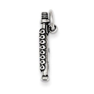 Antique Flute Charm Sterling Silver QC4769, MPN: QC4769, 883957911588