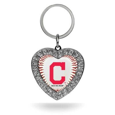 MLB Cleveland Indians Rhinestone Heart Key Chain GC7877, MPN: GC7877, 94746936952
