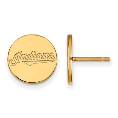 Cleveland Indians Small Disc Earring Gold-plated Silver GP017IND, MPN: GP017IND, 886774921044