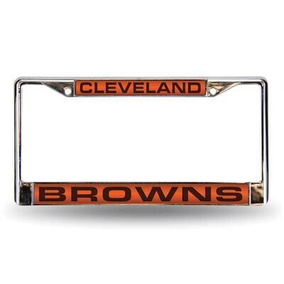 NFL Cleveland Browns Orange Laser Chrome Car License Plate Frame GC7077, MPN: GC7077, 94746402440