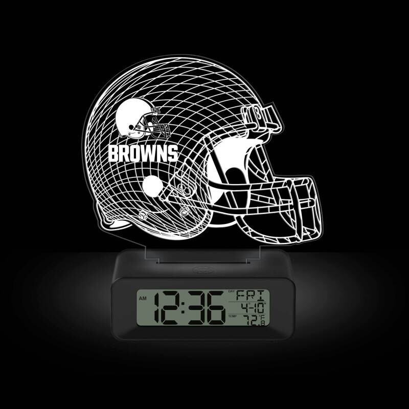 Game Time Cleveland Browns LED 3D Illusion Alarm Clock GM25317-CLE