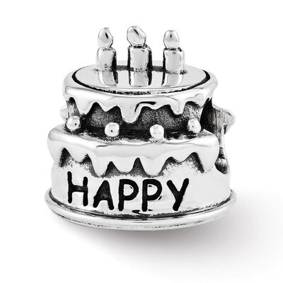 Birthday Cake Bead - Sterling Silver QRS3460, MPN: QRS3460, 886774964331