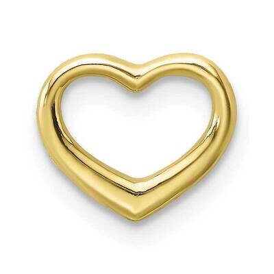 Mini Floating Heart Slide 10k Gold Polished 10K7108, MPN: 10K7108,