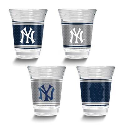 MLB New York Yankees 4-piece Shot Glass Set GM26124-YAN, MPN: GM26124-YAN, 737538033728