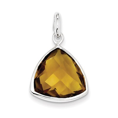 Whiskey Quartz Pendant Sterling Silver QP2894WQ, MPN: QP2894WQ, 883957017334