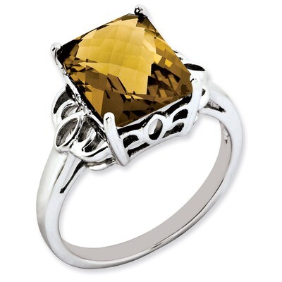 Whiskey Quartz Ring Sterling Silver QR3185WQ, MPN: QR3185WQ, 883957663067
