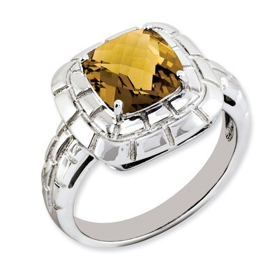 Whiskey Quartz Ring Sterling Silver QR3171WQ, MPN: QR3171WQ, 883957363127