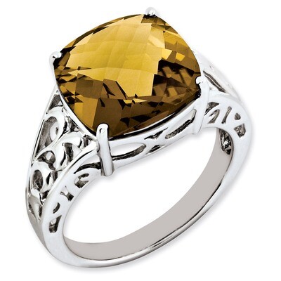 Whiskey Quartz Ring Sterling Silver QR2943WQ, MPN: QR2943WQ, 883957615233