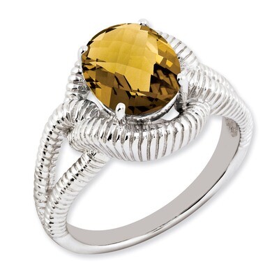 Oval Whiskey Quartz Ring Sterling Silver QR3174WQ, MPN: QR3174WQ, 883957404219