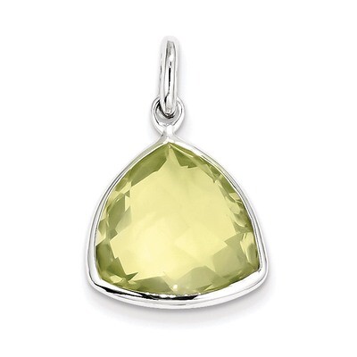 Lemon Quartz Pendant Sterling Silver QP2894LQ, MPN: QP2894LQ, 883957014678