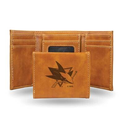 NHL San Jose Sharks Brown Faux Leather Trifold Wallet GC7855, MPN: GC7855, 767345901521