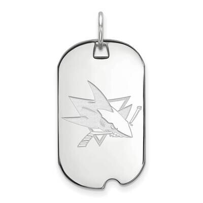 San Jose Sharks Small Dog Tag Sterling Silver Rhodium-plated SS032SHA, MPN: SS032SHA, 191101154256