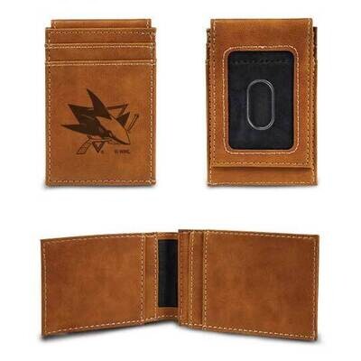 NHL San Jose Sharks Brown Faux Leather Front Pocket Wallet GC7609, MPN: GC7609, 767345896339