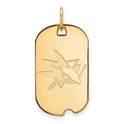 San Jose Sharks Small Dog Tag Gold-plated Sterling Silver GP032SHA, MPN: GP032SHA, 191101154508