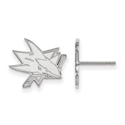 San Jose Sharks Small Post Earring 10k White Gold 1W008SHA, MPN: 1W008SHA, 886774776644