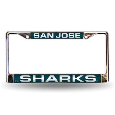 NHL San Jose Sharks Teal Laser Chrome Car License Plate Frame GC7124, MPN: GC7124, 94746403225