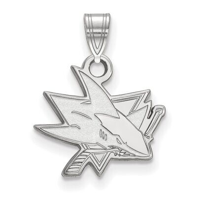 San Jose Sharks Small Pendant 10k White Gold 1W002SHA, MPN: 1W002SHA, 886774732770