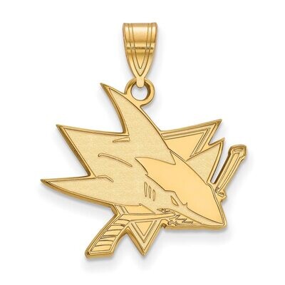 San Jose Sharks Large Pendant Gold-plated Silver GP004SHA, MPN: GP004SHA, 886774741307