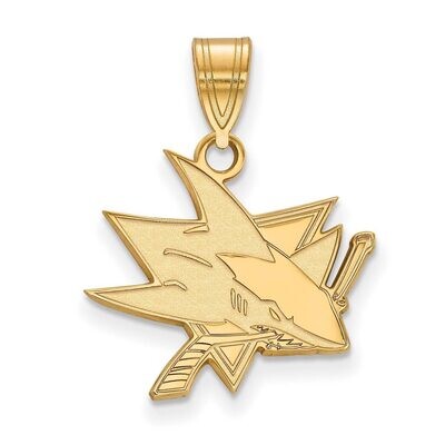 San Jose Sharks Medium Pendant Gold-plated Silver GP003SHA, MPN: GP003SHA, 886774741086