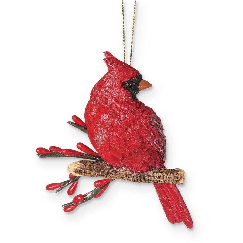 Resin Cardinal on Branch Ornament GM23545, MPN: GM23545, 89945677805