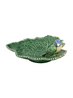 Bordallo Pinheiro Pinheiro Leaves Ragwort Leaf with Blue Bird Green Blue bird 65002705, MPN: 650027…