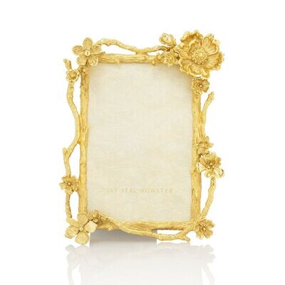 Jay Strongwater Breanna Floral Branch 4 x 6 Inch Picture Frame Composition SPF5858-292, MPN: SPF585…