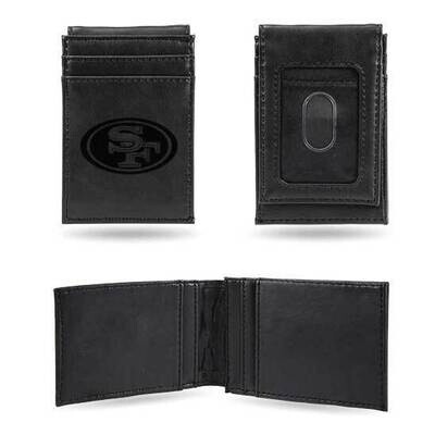 NFL San Francisco 49ers Black Faux Leather Front Pocket Wallet GC7552, MPN: GC7552, 767345895936