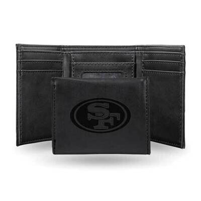 NFL San Francisco 49ers Black Faux Leather Trifold Wallet GC7798, MPN: GC7798, 767345899583