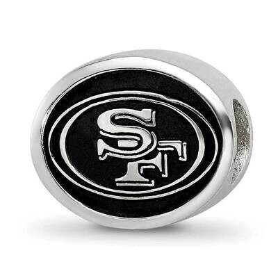 Enameled San Francisco 49Ers NFL Bead Sterling Silver QRS3068, MPN: QRS3068, 191101787454