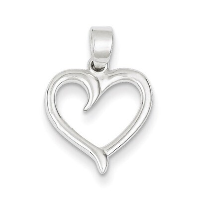 Heart Pendant Sterling Silver Polished QC6735, MPN: QC6735, 723252763966