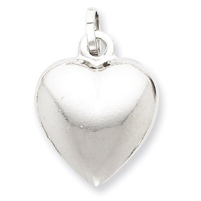 Puffed Heart Pendant Sterling Silver QC5977, MPN: QC5977, 883957518886