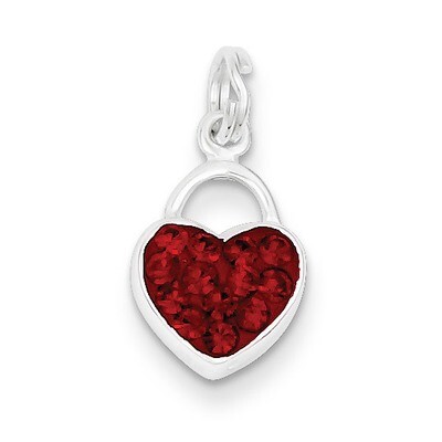 Stellux Crystal Polished Heart Pendant Sterling Silver QC6732, MPN: QC6732, 883957551104