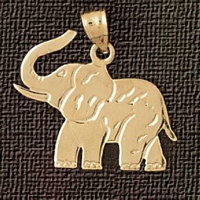 Dazzlers Jewelry Elephant Pendant Necklace Charm Bracelet in Yellow, White or Rose Gold 2369, MPN: …