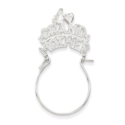#1 Grandmother Charm Holder Sterling Silver QC557, MPN: QC557, 883957913285