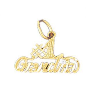 Dazzlers Jewelry Number One Grandma Grandmother Pendant Necklace Charm Bracelet in Yellow, White or…
