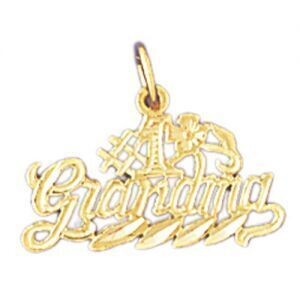 Dazzlers Jewelry Number One Grandma Grandmother Pendant Necklace Charm Bracelet in Yellow, White or…