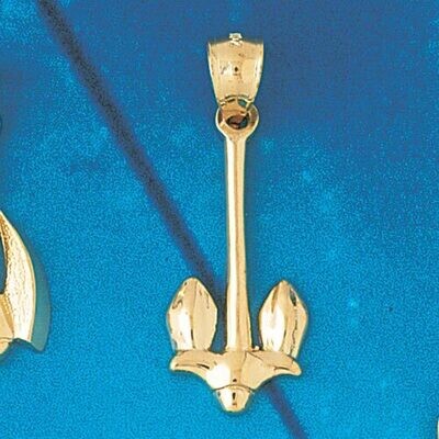 Dazzlers Jewelry Ship Anchor Pendant Necklace Charm Bracelet in Yellow, White or Rose Gold 1164, MP…