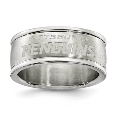 Pittsburgh Penguins Logo Band Ring Stainless Steel PEN035-SZ6, MPN: PEN035, 634401794178