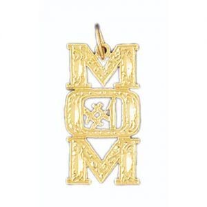 Dazzlers Jewelry Number One Mom Pendant Necklace Charm Bracelet in Yellow, White or Rose Gold 9814,…