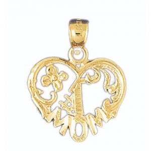 Dazzlers Jewelry Number One Mom Pendant Necklace Charm Bracelet in Yellow, White or Rose Gold 9785,…