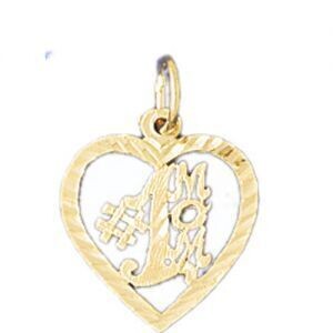 Dazzlers Jewelry Number One Mom Pendant Necklace Charm Bracelet in Yellow, White or Rose Gold 9781,…
