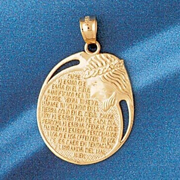 Dazzlers Jewelry Jesus Pendant Necklace Charm Bracelet in Yellow, White or Rose Gold 7730, MPN: DZ-…