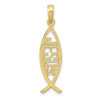 Ichthus Fish with Jesus Pendant 10k Gold 10C4446, MPN: 10C4446,