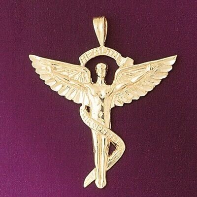 Dazzlers Jewelry Medical Sign Pendant Necklace Charm Bracelet in Yellow, White or Rose Gold 4736, M…